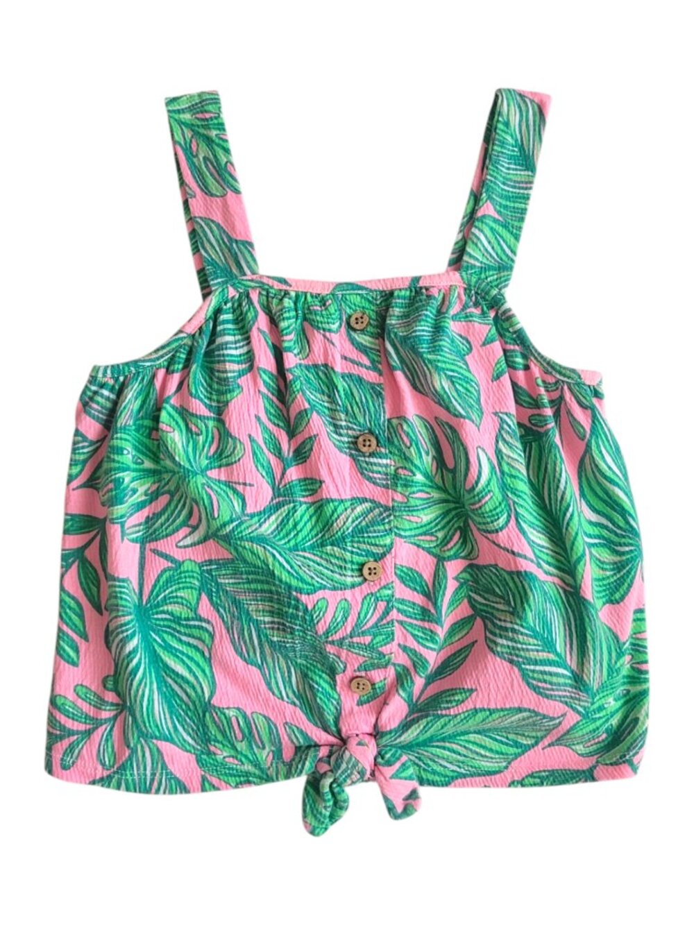 Tommy Bahama Girls Tropical Palm Leaf Crop Tank Top Size M